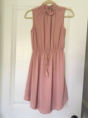 H&M Chic Sleeveless Pink Midi Women's Dress Size 2